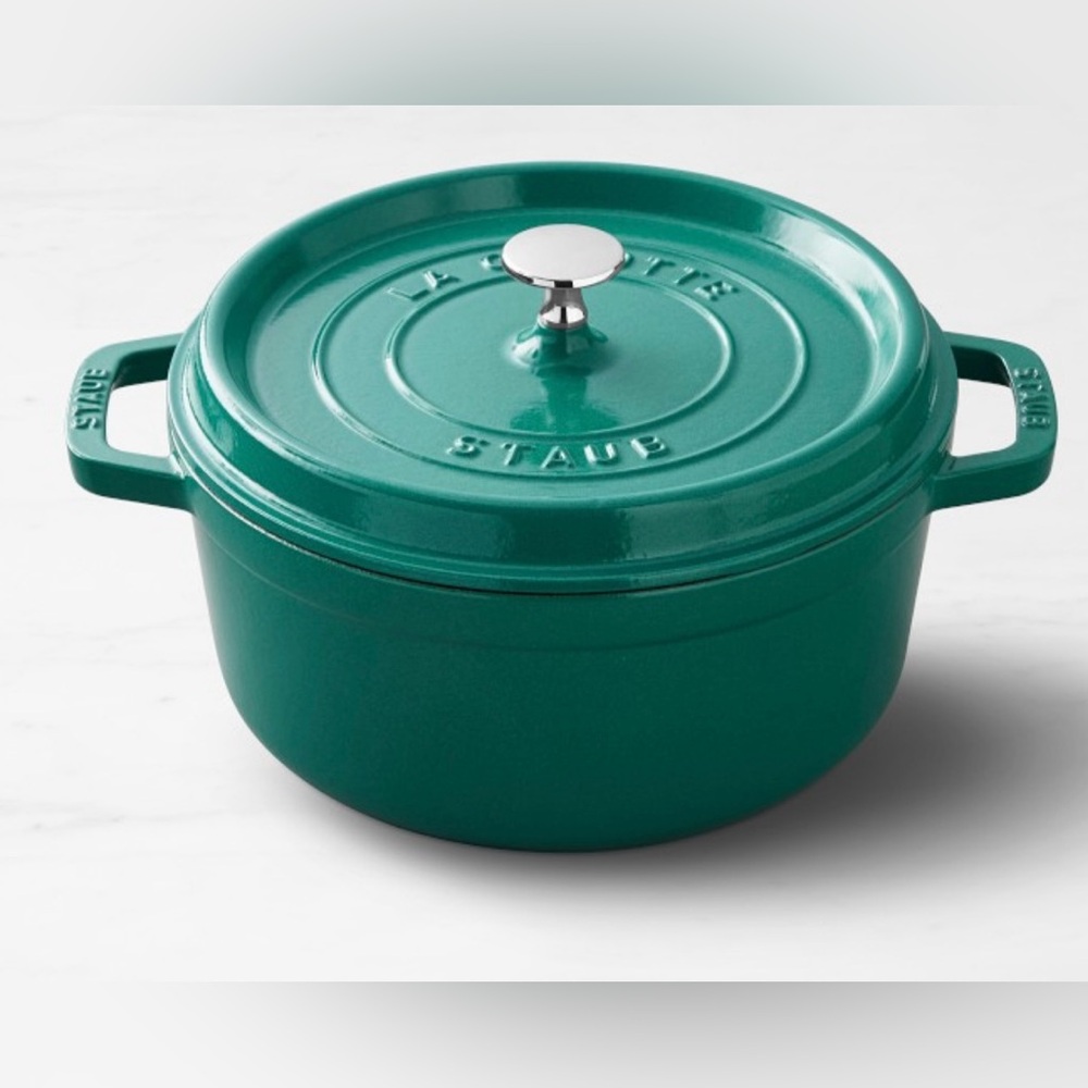 Staub 24 Turquoise La Cocotte Enameled Cast Iron Dutch Oven Pot Cover Lid Only